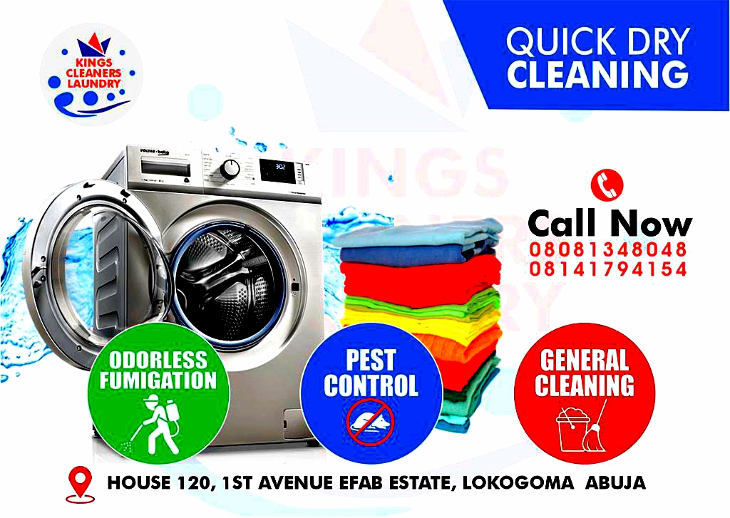 Kings Cleaners Laundery Services +234 814 179 4154